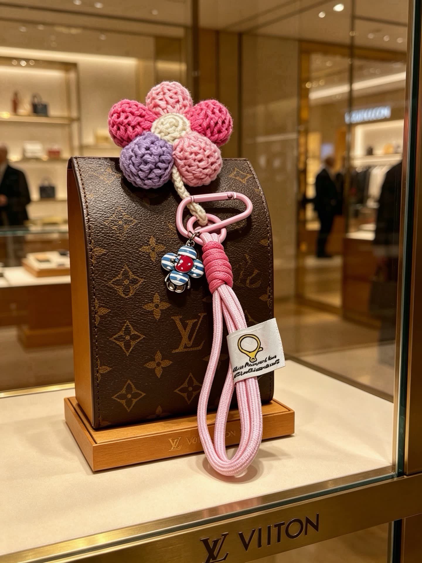 Louis Vuitton Handmade Crochet Flower Keychain
